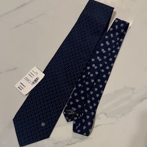 Versace Navy Blue Patterned Tie